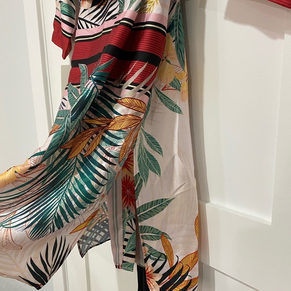 ZARA Floral Palm Printed Shirt Dress/Tunic - Picture 5 of 5